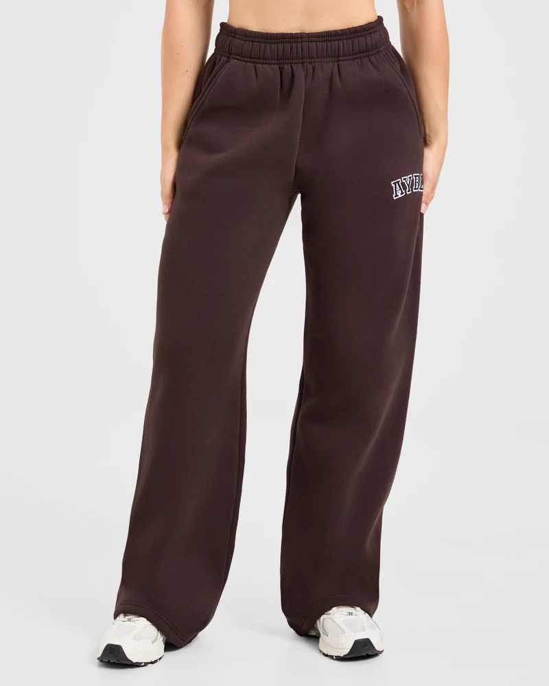 Varsity 2.0 Oversized Straight Leg Joggers - Cocoa Brun