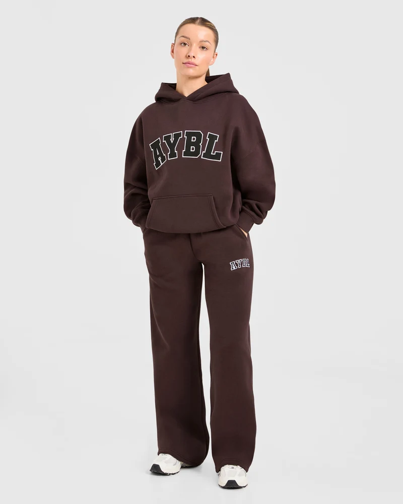 Varsity 2.0 Oversized Straight Leg Joggers - Cocoa Brun