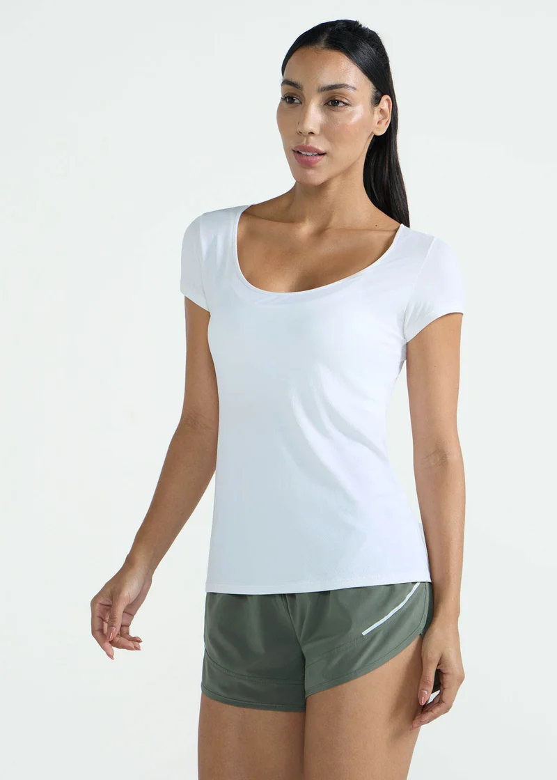 T-shirt Mulher Manga Curta Gota