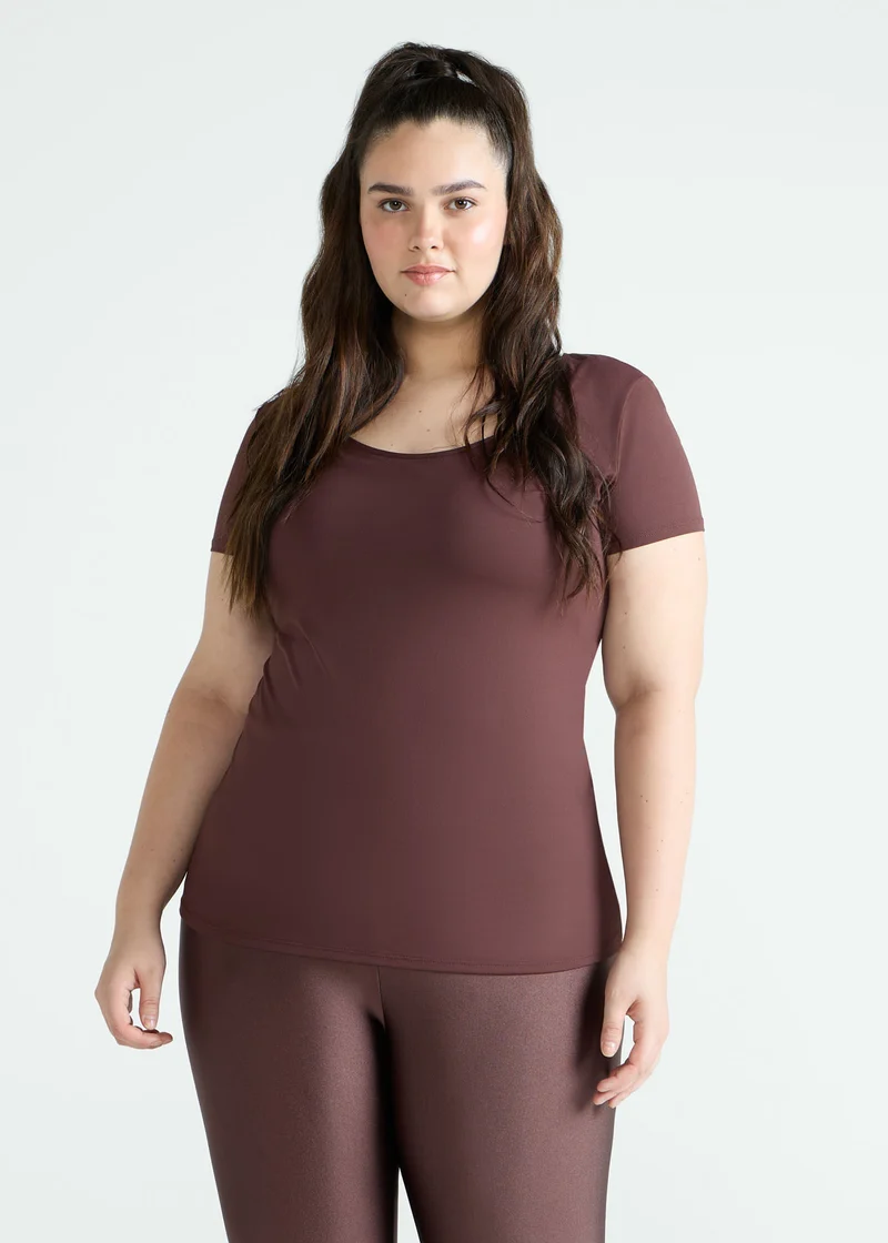 T-shirt Mulher Manga Curta Gota