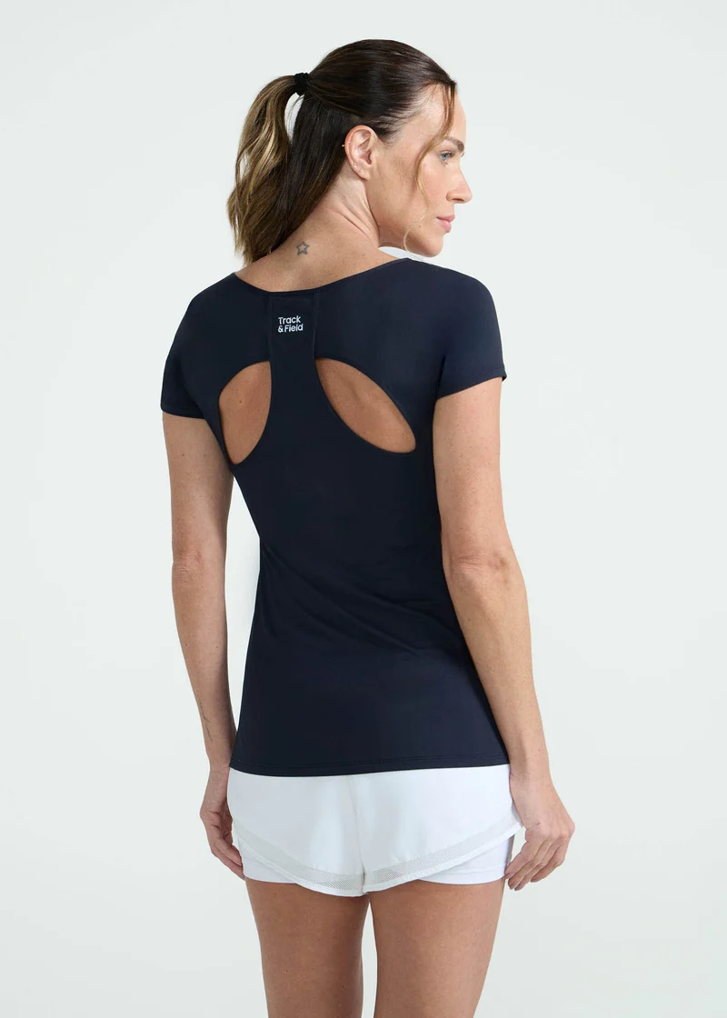 T-shirt Mulher Manga Curta Gota