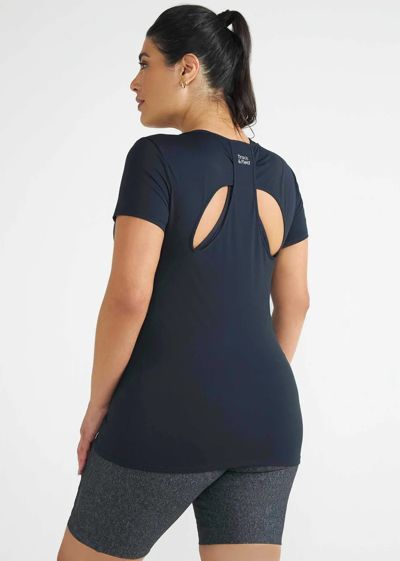 T-shirt Mulher Manga Curta Gota