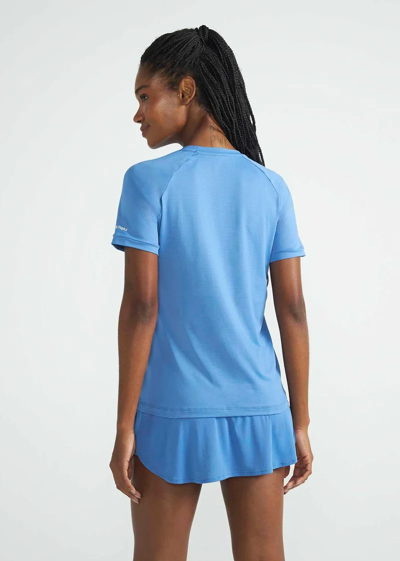 T-shirt Mulher Manga Curta Uv Mesh