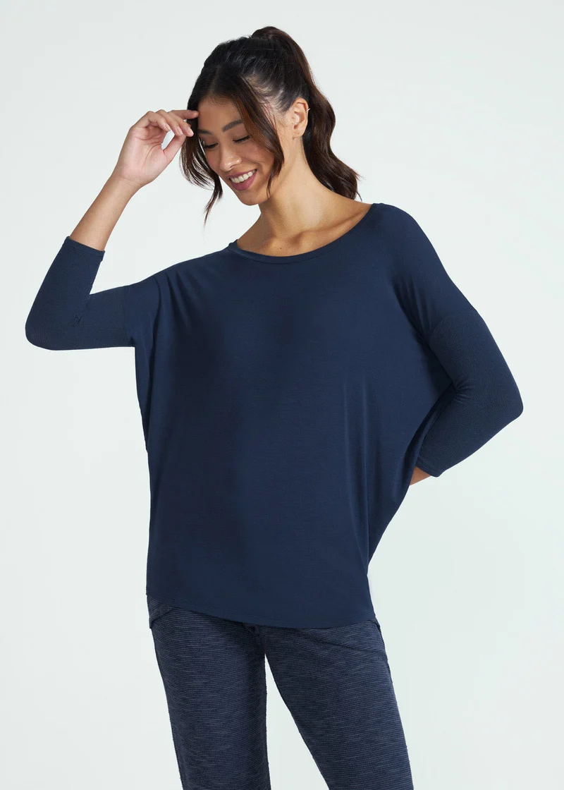 T-shirt Mulher Manga Longa Morcego