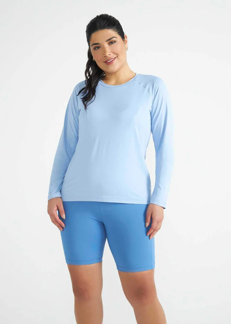T-shirt Mulher Manga Longa Uv Mesh
