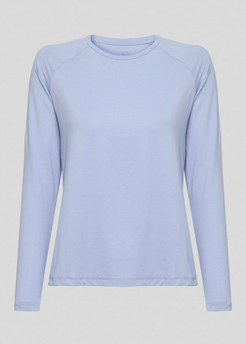 T-shirt Mulher Manga Longa Uv Mesh