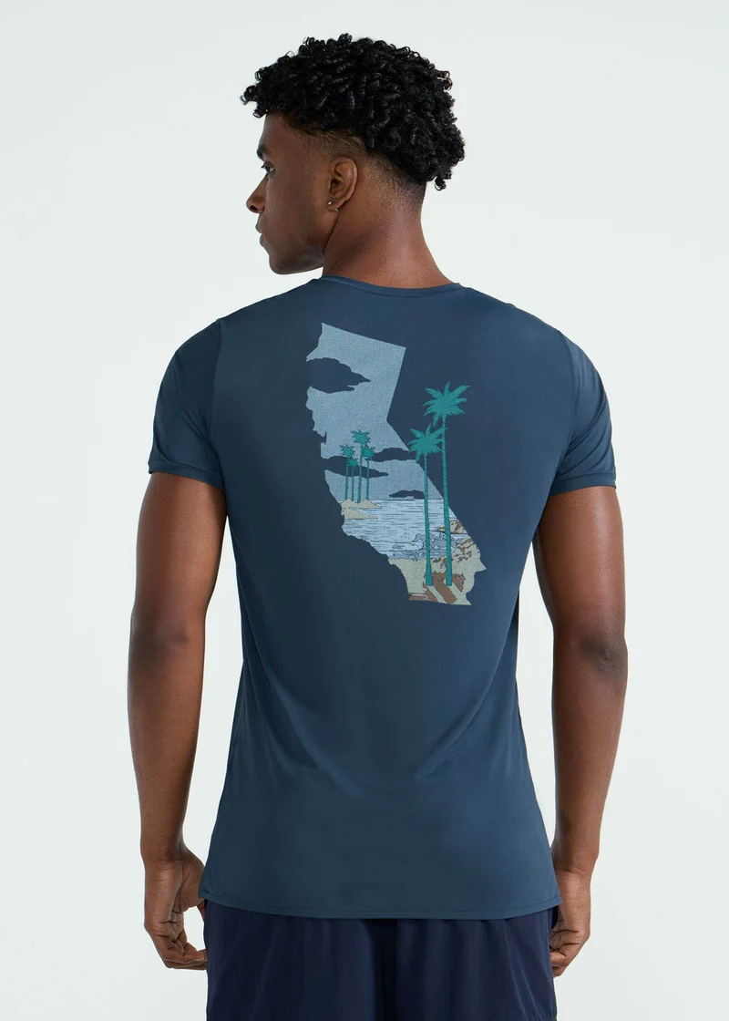 T-Shirt Homem Manga Curta Thermodry Califórnia