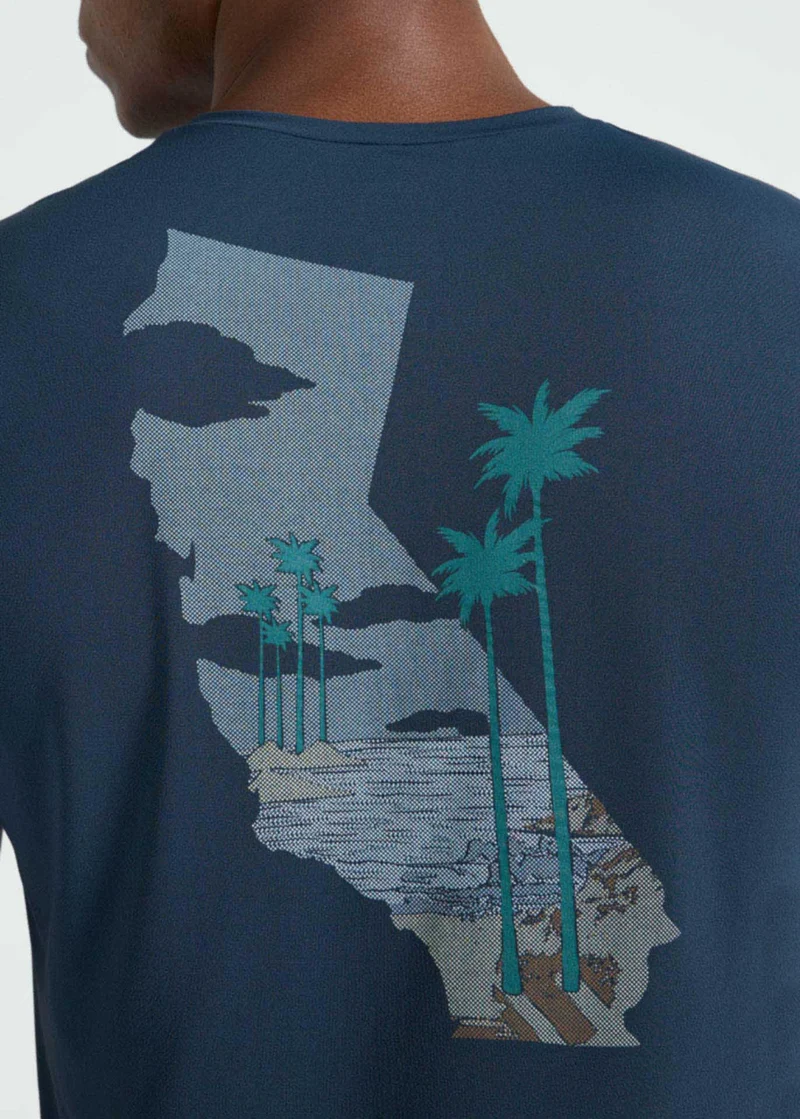 T-Shirt Homem Manga Curta Thermodry Califórnia