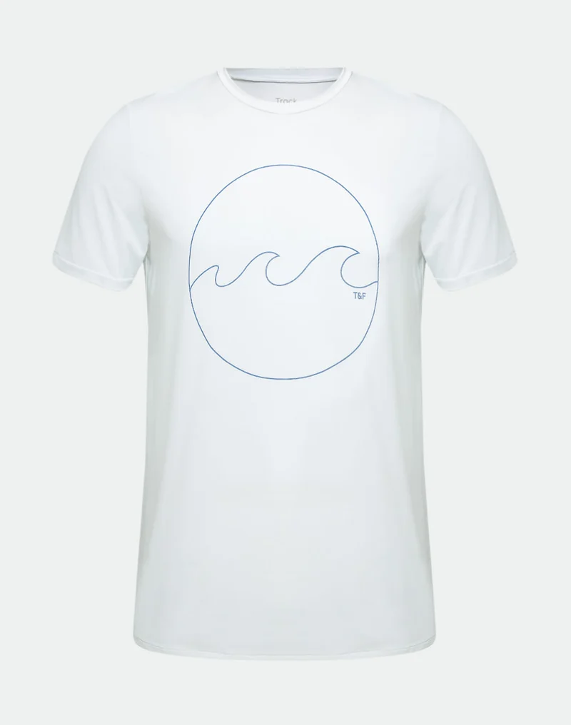 T-shirt Homem Manga Curta Ondulação