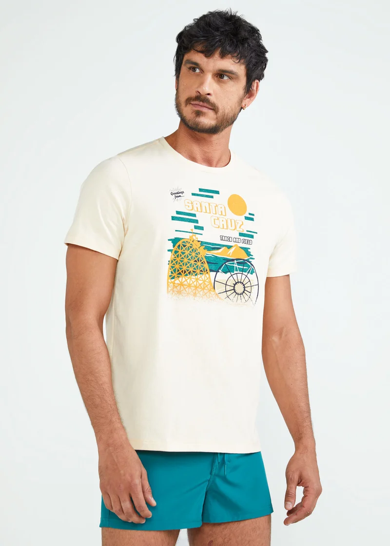 T-shirt Homem Manga Curta Silk Iris