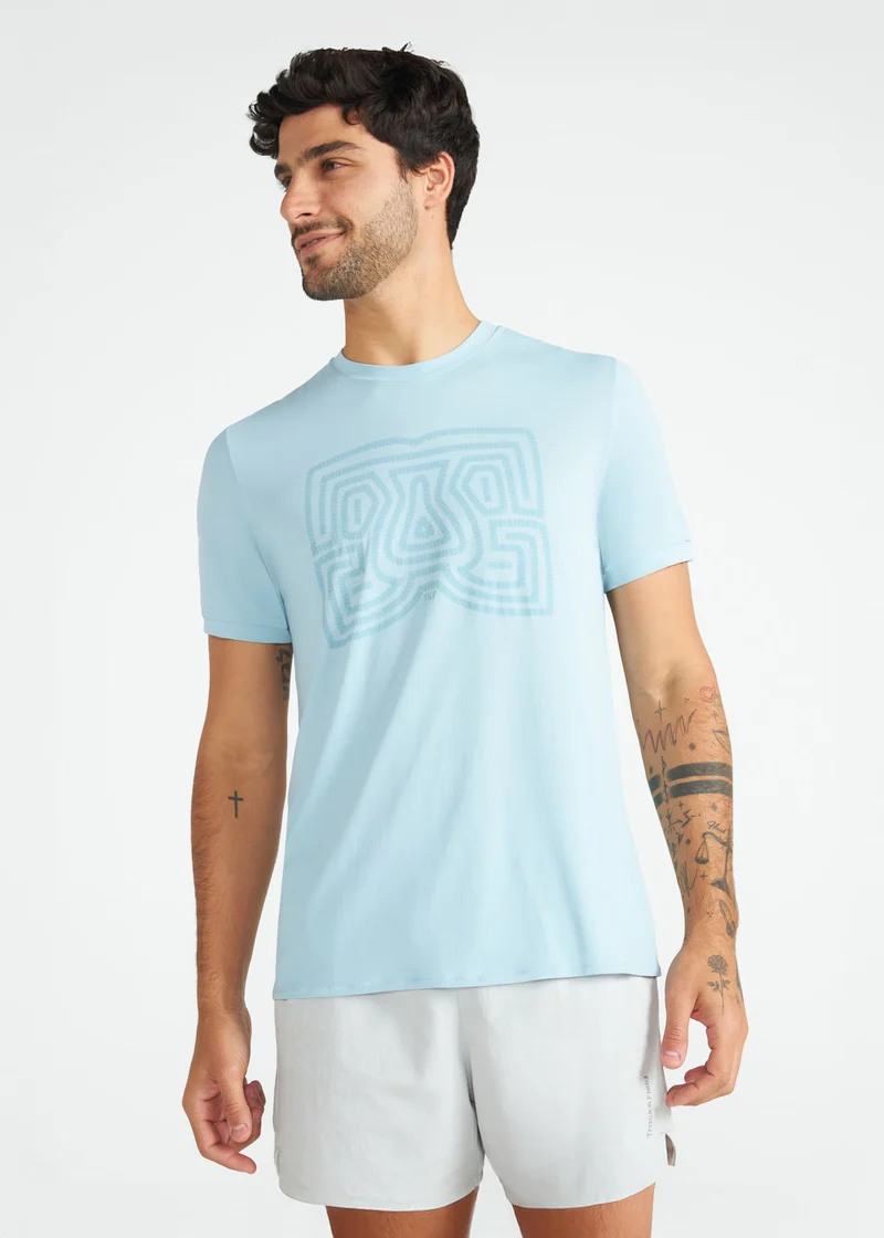 T-Shirt Homem Manga Curta Thermodry Bordado