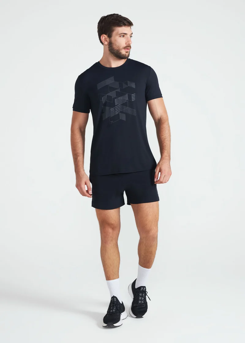 T-Shirt Homem Manga Curta Thermodry Blocos