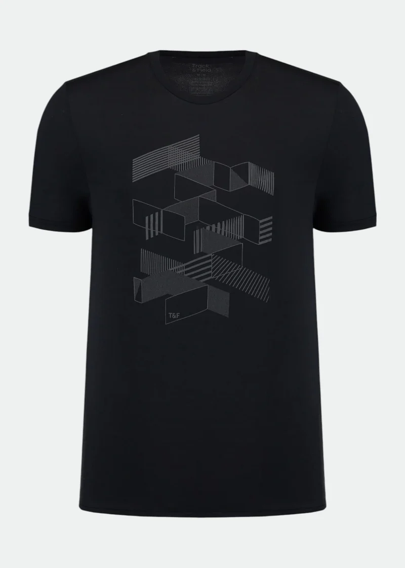 T-Shirt Homem Manga Curta Thermodry Blocos