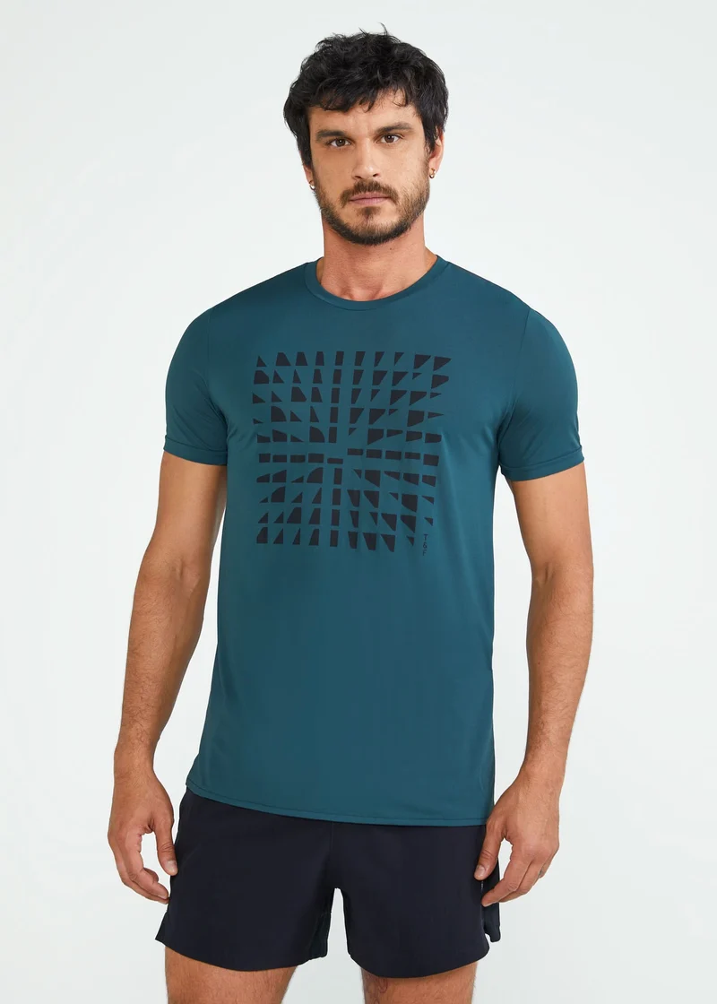 T-Shirt Homem Manga Curta Thermodry Cubos