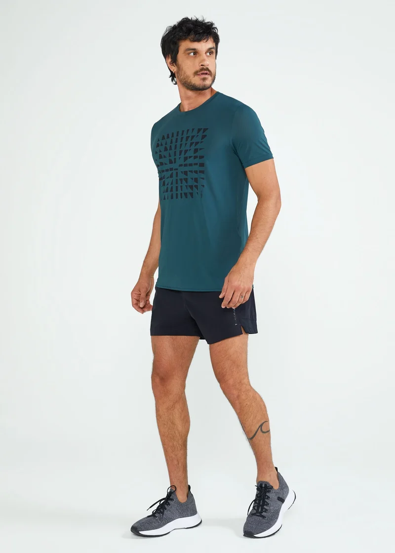 T-Shirt Homem Manga Curta Thermodry Cubos