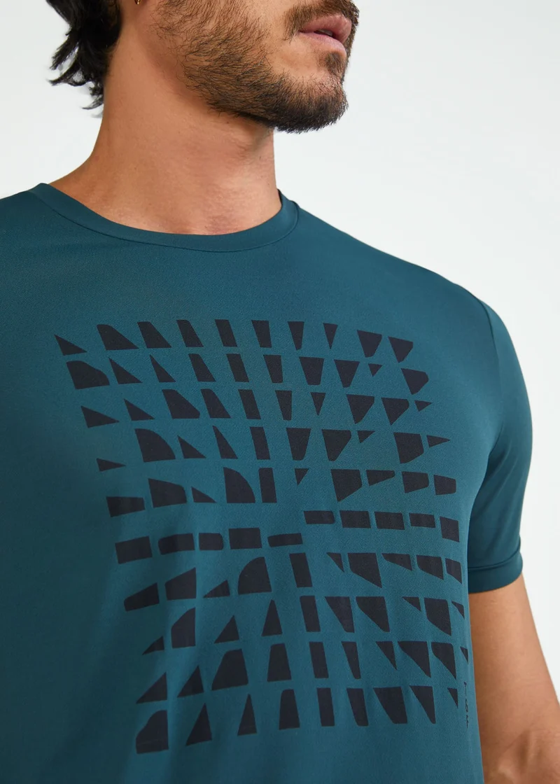 T-Shirt Homem Manga Curta Thermodry Cubos