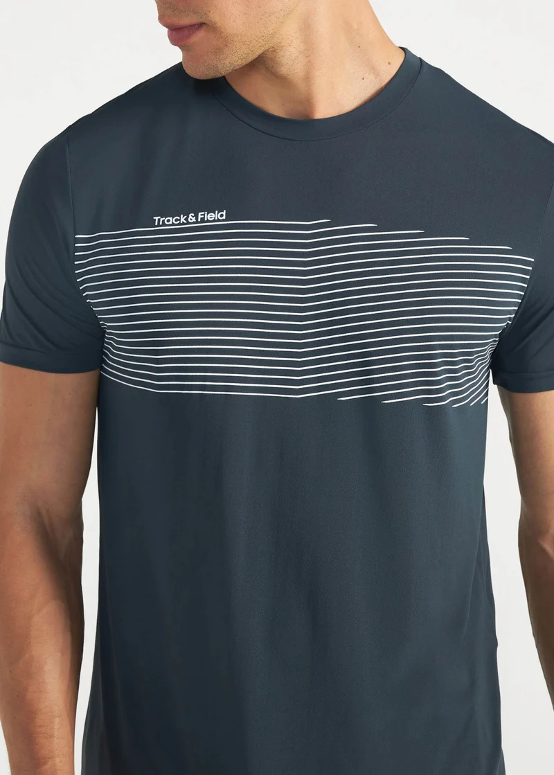 T-Shirt Homem Manga Curta Thermodry Linhas