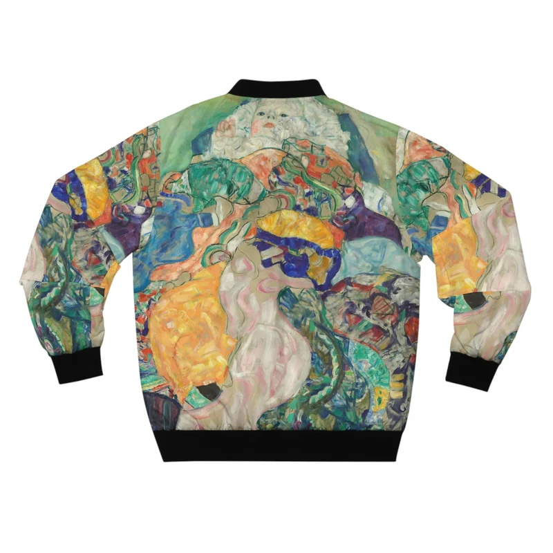 Baby 1917 by Gustav Klimt Art Bomber Jacket