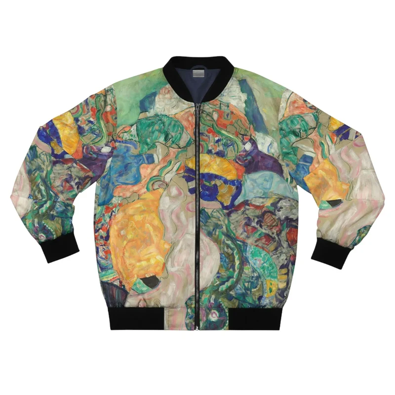 Baby 1917 by Gustav Klimt Art Bomber Jacket