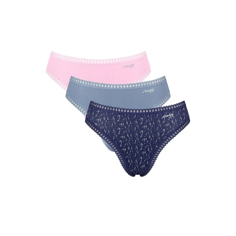 Culottes coton bio haute qualité Go Crush High Leg pack 3 couleurs féminines