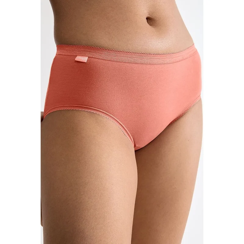 Culottes femmes coton confort style classique Sloggi Basic Midi 3 pièces