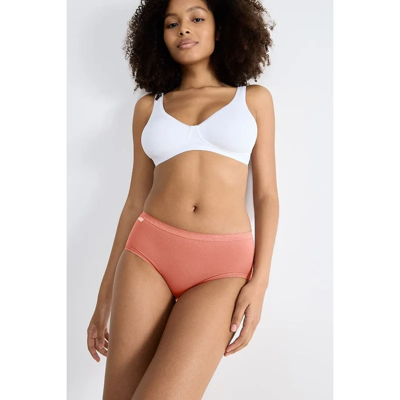 Culottes femmes coton confort style classique Sloggi Basic Midi 3 pièces