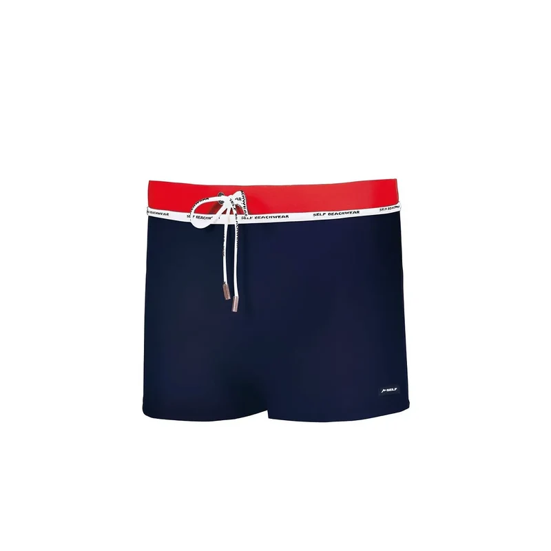 Slip de bain homme bleu marine sport cordon taille séchage rapide Barontex