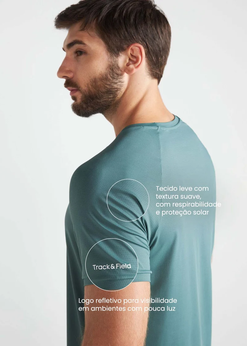 T-shirt Homem Manga Curta Uv Mesh