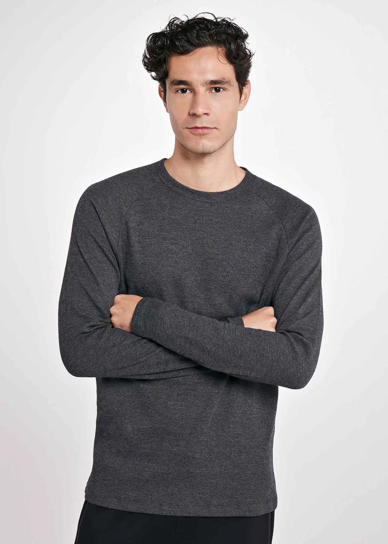 T-shirt Homem Manga Longa Quadrile