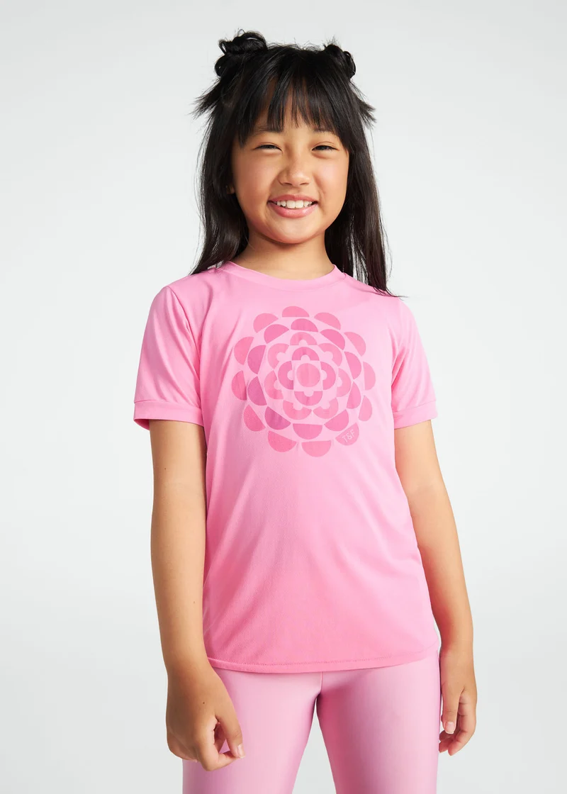 T-Shirt Infantil Menina Manga Curta Thermodry Flor