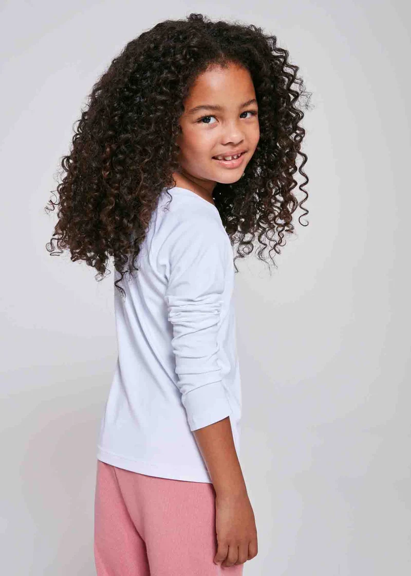 T-shirt Infantil Mulher Manga Longa Verão
