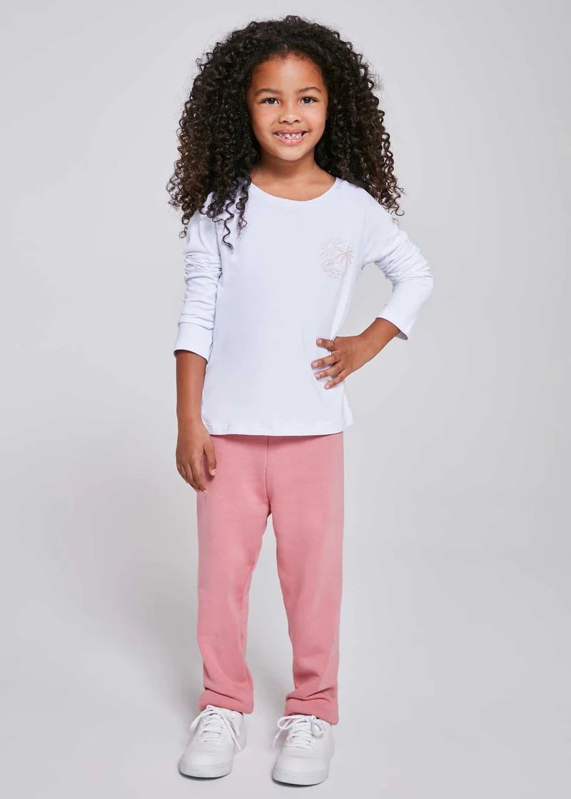 T-shirt Infantil Mulher Manga Longa Verão