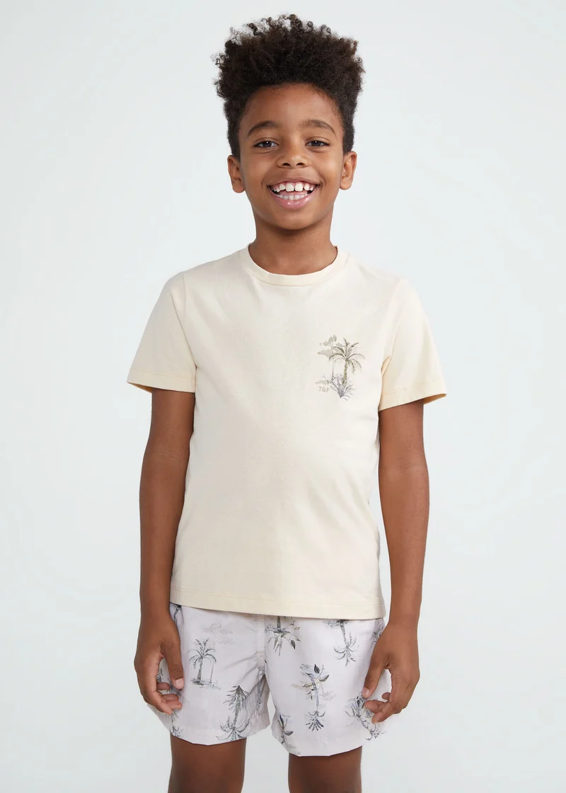 T-Shirt Infantil Homem Manga Curta Selva