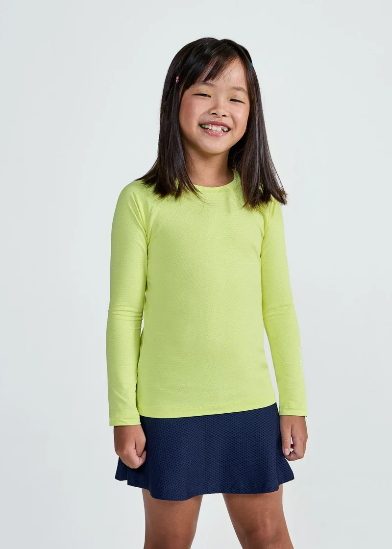 T-shirt Infantil Unissex Manga Longa Uv Mesh