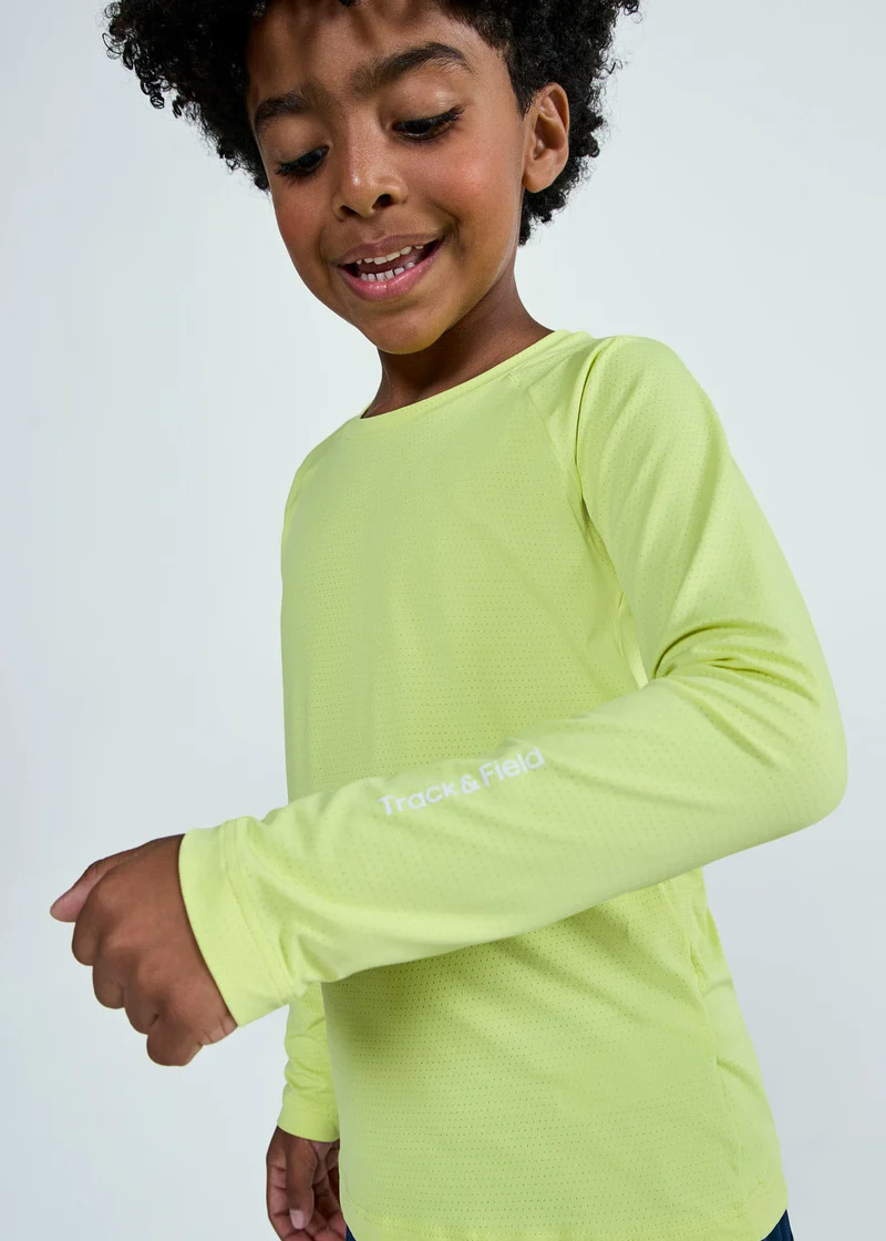 T-shirt Infantil Unissex Manga Longa Uv Mesh