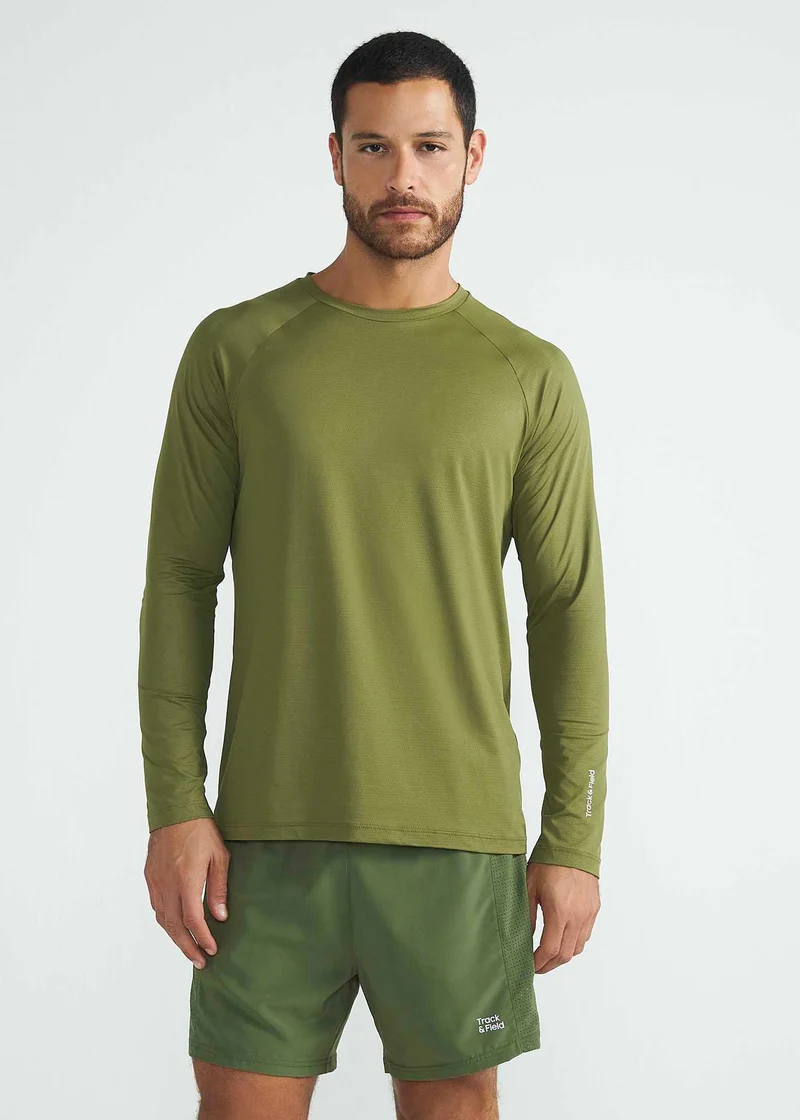 T-Shirt Homem Manga Longa Uv Mesh