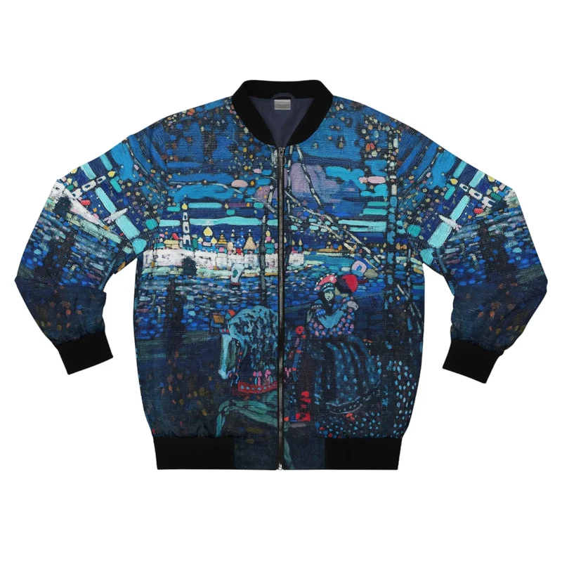 Riding Couple by Wassily Kandinsky Art Bomber Jacket