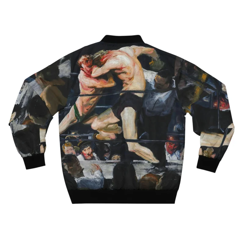 Stag at Sharkey's George Bellows Art Bomber Jacket