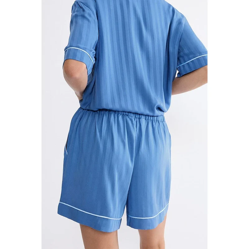 Shorts pyjama femme élégants Amourette Jacquard rayé confort luxe