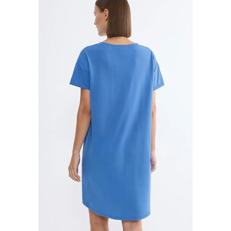 Chemise de nuit femme moderne décontractée coton doux côtelé NIGHTDRESSES 10225066-005J