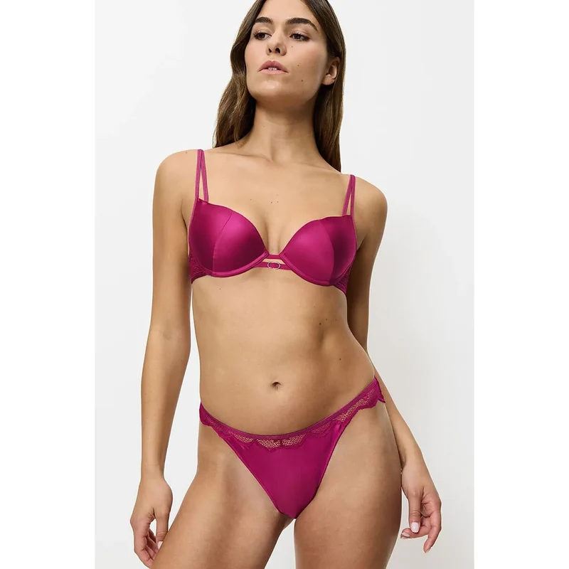 Soutien-gorge push-up dentelle italienne romantique confort optimal femmes