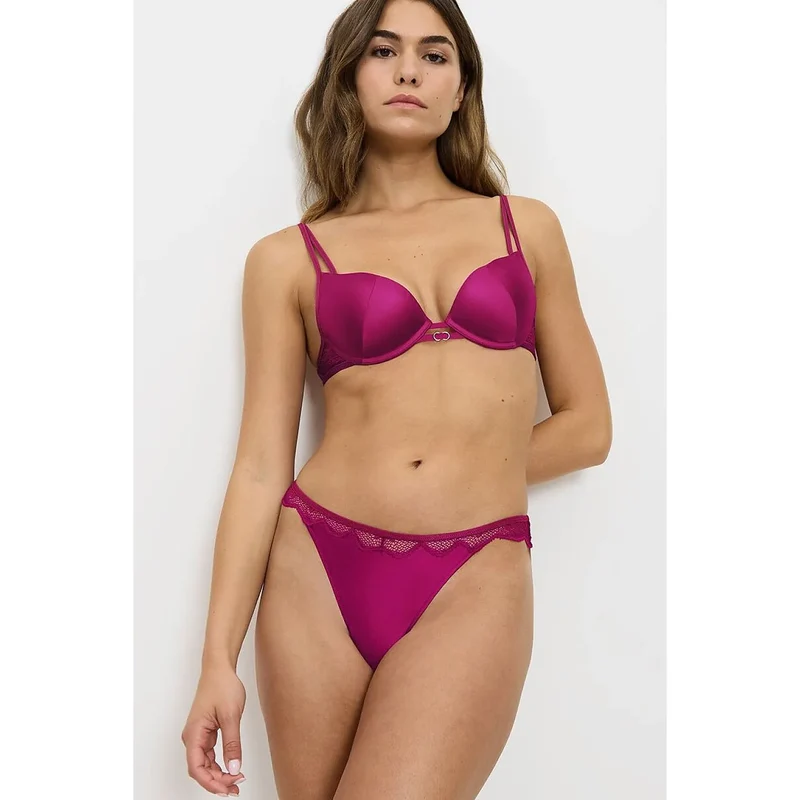 Soutien-gorge push-up dentelle italienne romantique confort optimal femmes