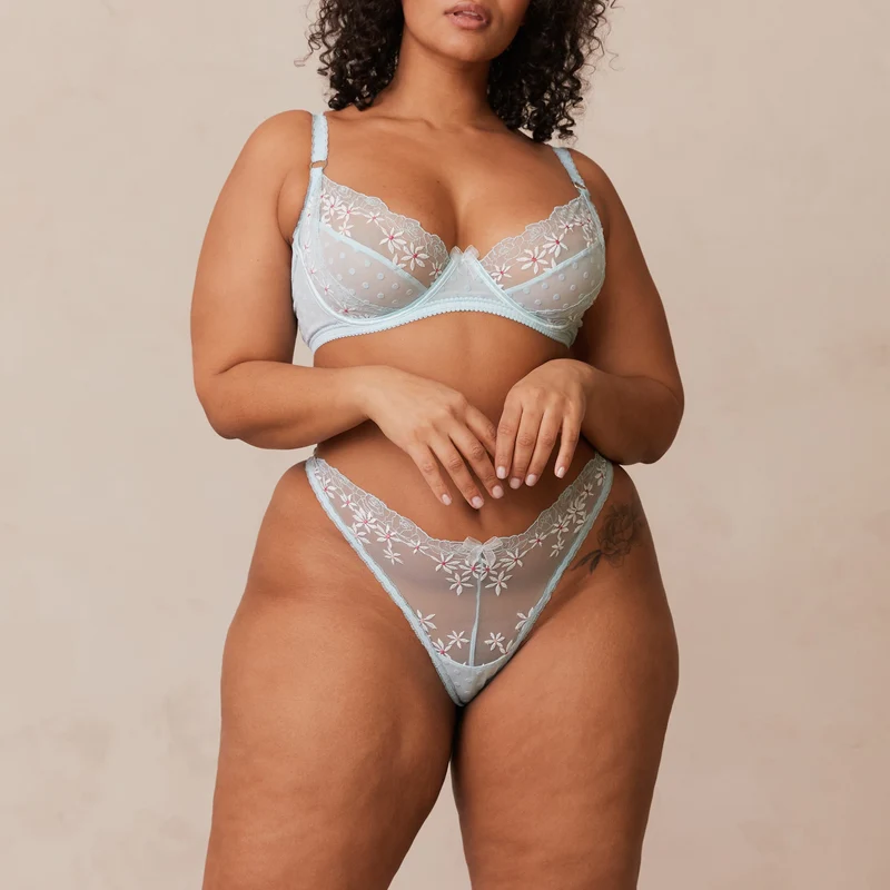 Fleur Balcony Soutien-Gorge - Bleu