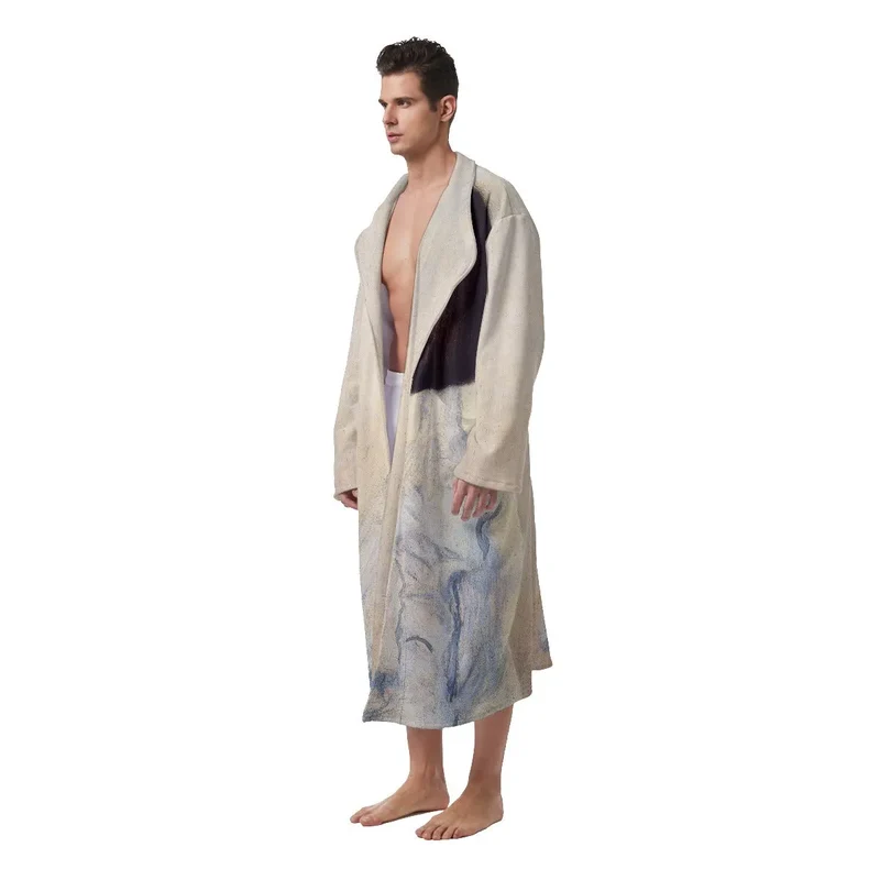 Portrait of Helene Klimt by Gustav Klimt Art Heavy Fleece Robe