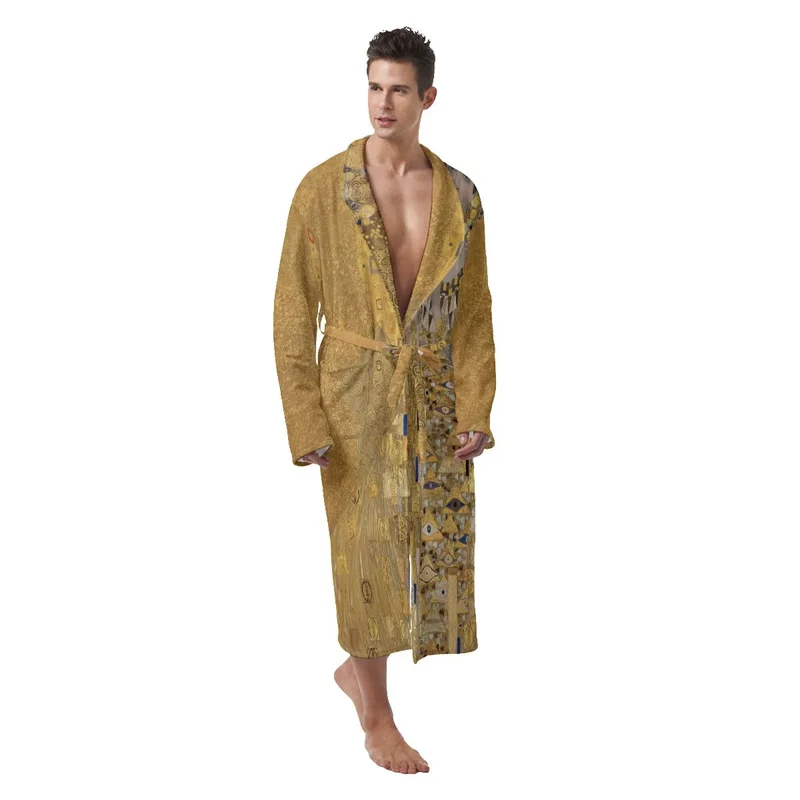 Portrait of Adele Bloch-Bauer I by Gustav Klimt Heavy Fleece Robe
