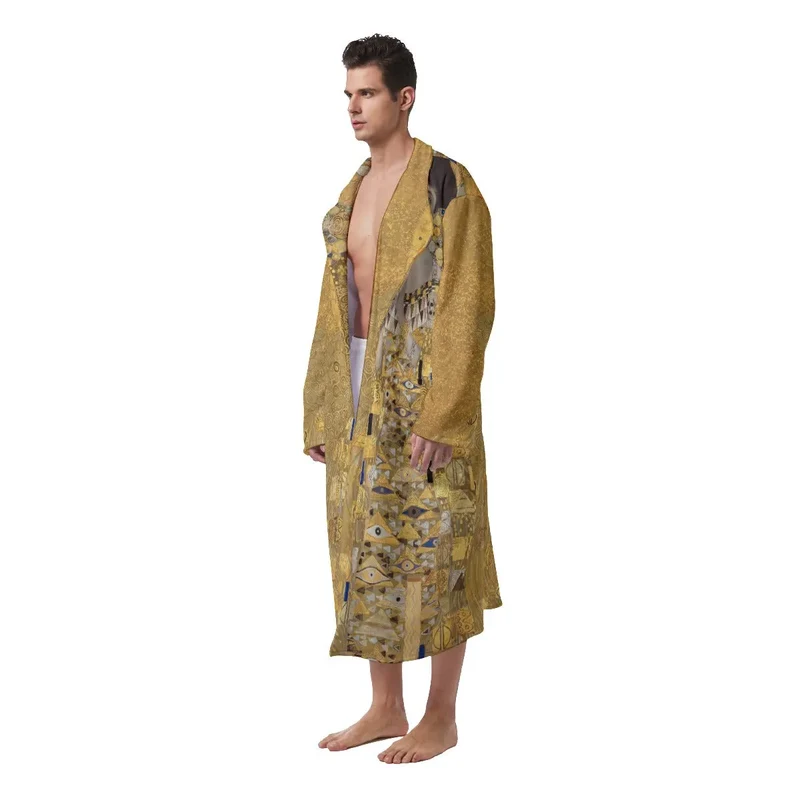 Portrait of Adele Bloch-Bauer I by Gustav Klimt Heavy Fleece Robe