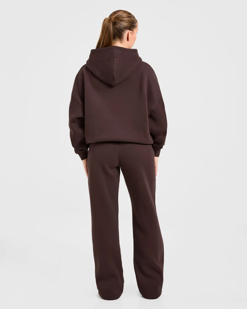 Varsity 2.0 Oversized Straight Leg Joggers - Cocoa Brun