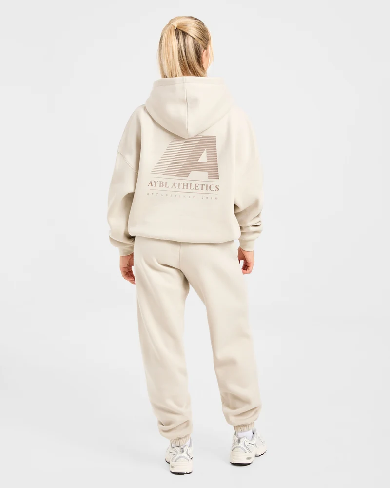 Retro Athletics Oversized Joggers - Sand