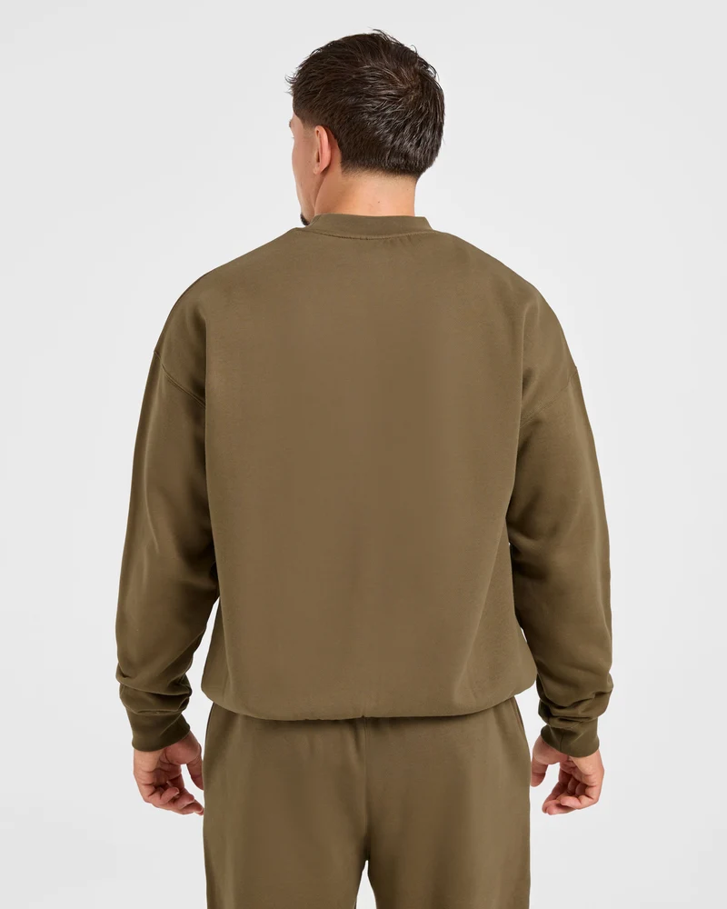 Essential Oversized Sweater - Olive Vert