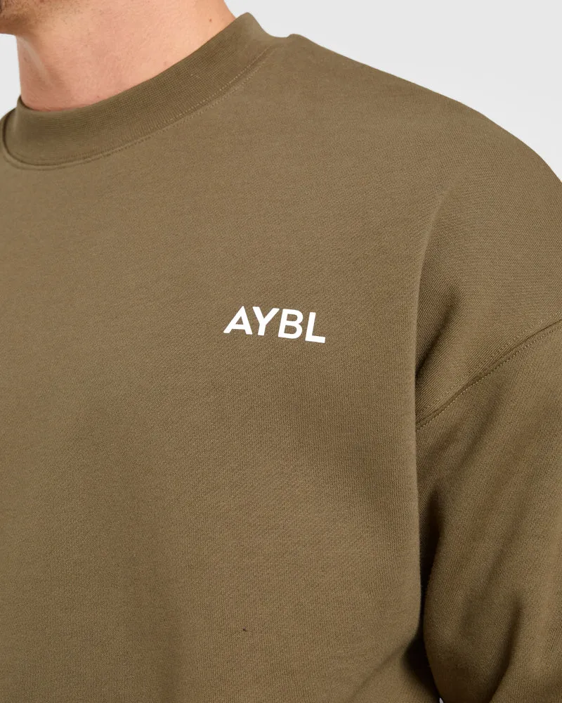 Essential Oversized Sweater - Olive Vert